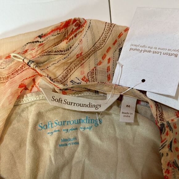 NEW Soft surroundings Terra Fresca midi caftan dress size M - Picture 8 of 9